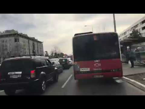Linija 88 Zemun/Kej osobodjenja - Novi zeleznik time lapse Beograd