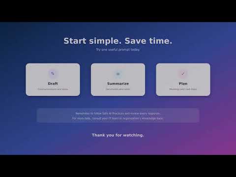 Video walkthrough of Microsoft Copilot for everyday workplace tasks