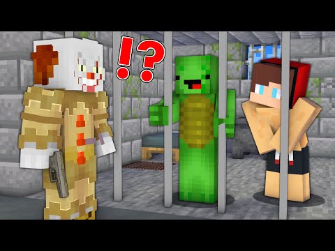 Insane! JJ & Mikey's Prison Escape ft. Pennywise | Minecraft Madness