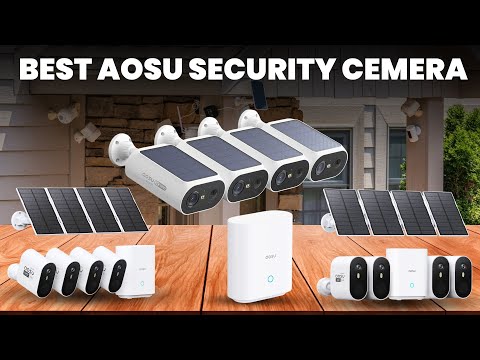 aosu Solar Security Camera Wireless Outdoor System, 3K/5MP Battery Powered WiFi Camera for Home Security, Panoramic PTZ, Auto Tracking, Human/Vehicle Detection, Night Vision, Spotlights, 2-Way Talk video review thumbnail