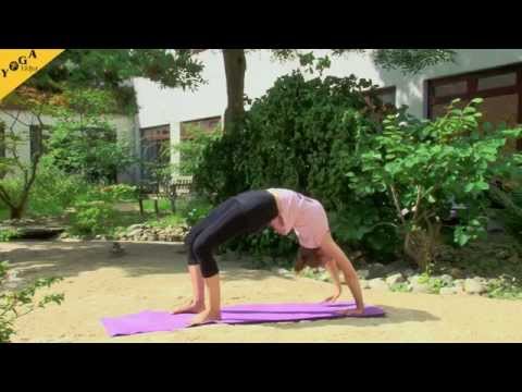 Yogaübung - Brücke und Rad