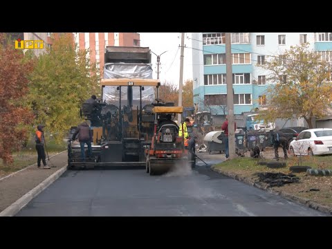 The final stage of repairs to driveways at three addresses is underway in Poltava.