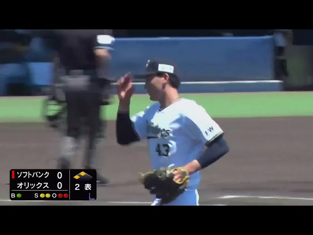 【2軍練習試合】バファローズ・ルーキー前がピンチの場面を空振り三振に抑えて、2イニング無失点!! 2020/6/7 B-H(ファーム練習試合)