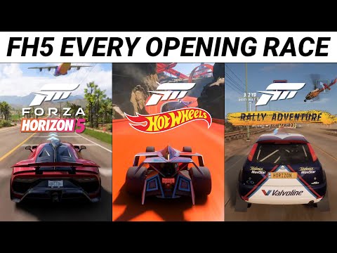 Forza Horizon 5 All Intros, Every Initial Drive & Opening Race in FH5, Hot Wheels, Rally Adventure