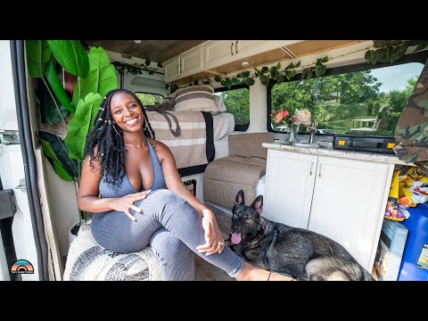 Solo Female Entrepreneur & Her Camper Van -  Budget Tiny House Allows Business Growth
