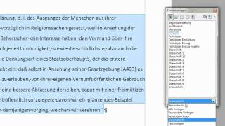 20 Zitate mit einer Formatvorlage um 1cm einrücken - OpenOffice / LibreOffice Writer