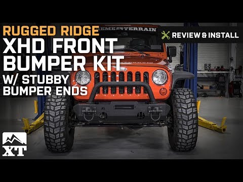 Jeep Wrangler Rugged Ridge XHD Front Bumper Kit w/ Bumper Ends (2007-2018 JK) Review & Install