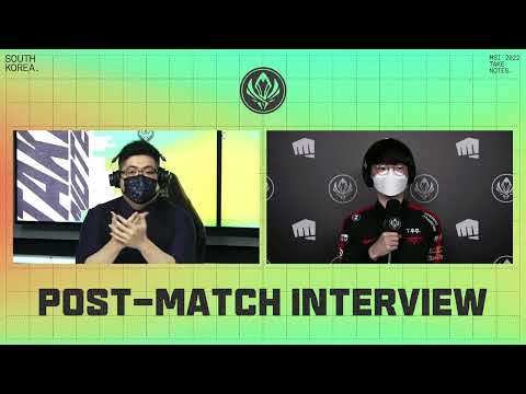 【2022MSI】【小組賽D6】T1 Faker賽後訪問