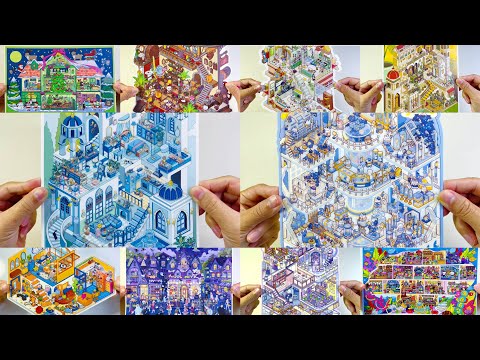 [ASMR]DIY scene sticker collection, 17 different stickers