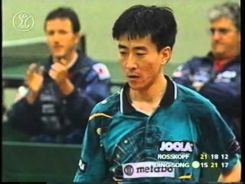 Tischtennis Bundesliga: Jörg Roßkopf vs Ding Song Mar 2000