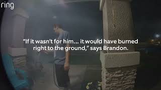 Neighbor Takes Action, Puts Out Fire!   RingTV