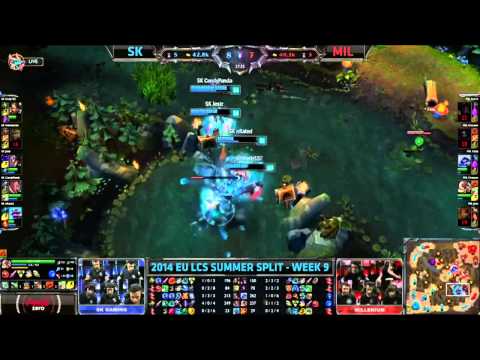 LCS Highlights SK Gaming vs Millenium Week 9 EU Summer 2014 SK vs MIL S4 W9D1G4 Season 4