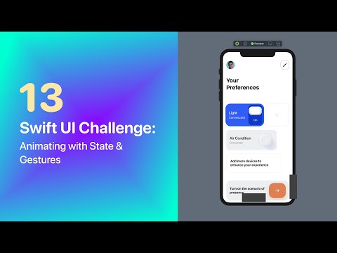 Integrate simple animations using States & Drag Gestures in SwiftUI.