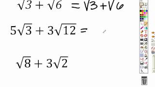 Add and Subtract Radicals