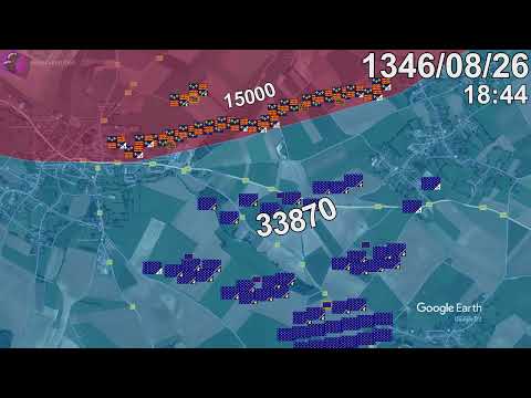 Battle of Crecy in 1 minute using Google Earth