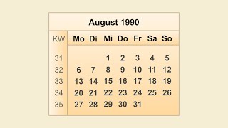 Download lagu Kalender August 1990 mp3