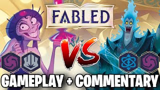 PURPLE ON PURPLE VIOLENCE! |  Lorcana Fabled Gameplay | Blurple Vs Amethyst Steel