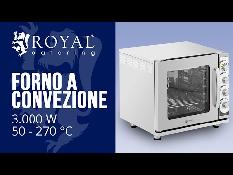 Video - Forno a convezione - 3.000 W - Funzione grill e vapore - Teglia inclusa