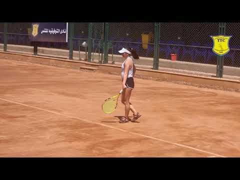 للبطوله الدوليه للتنس  بنادي التوفيقيه  Mariella Gelbke    استعداد اللاعبه الالمانيه