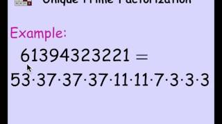 2.1.7 Prime Factorization: Video