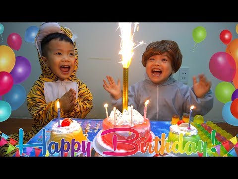 Happy Birthday to Baby at home with surprise gifts cake from Anto and Diana | Birthday song by Anto