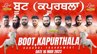 Boot (Kapurthala) Kabaddi Tournament 16 Mar 2023