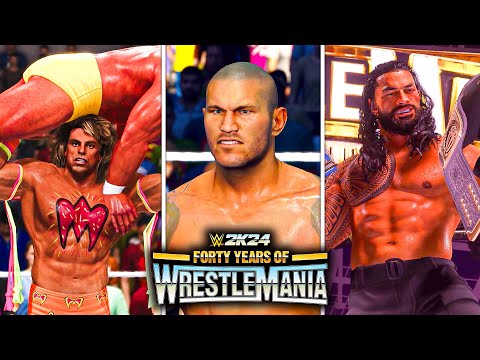 All WWE 2K24 40 Years of WrestleMania in ONE Video!