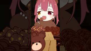 【咀嚼音ASMR】クマリンスイーツチョコ大食いモッパン🍫🐻#eatingsounds #chocolate #shorts