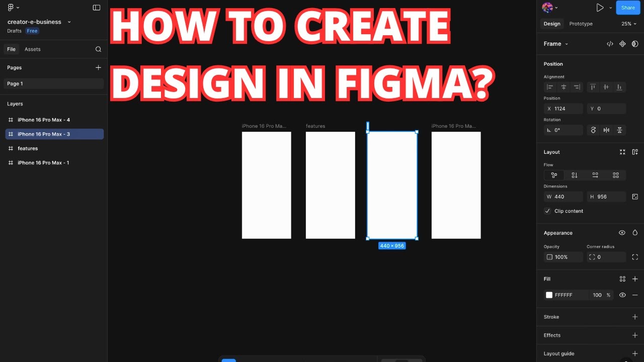 How to create Figma design frame? #figma