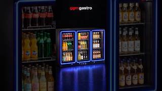 Bar hladnjak – 600 mm – 130 litara – s 1 LED vratima na čašnu šarku – crna vanjska i unutarnja strana
