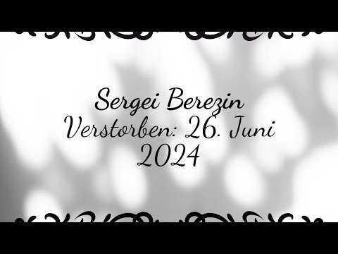 Sergei Berezin Verstorben: 26. Juni 2024. Ex-Eishockeyspieler der Kölner Haie