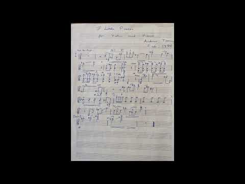 7 Violin and Piano  pieces (1980) by Andrew Toovey performed by Wendy Clark and Andrew Toovey