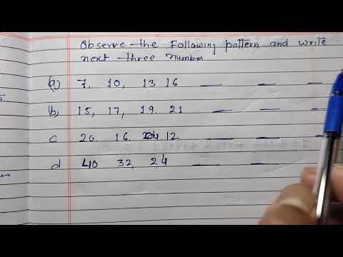 Observe the following pattern and write next three numbers