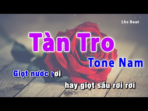 Tàn Tro Karaoke Tone Nam | Lhs Beat