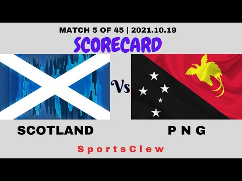 Scotland Vs Papua New Guinea | T20 WorldCup 2021 | Scorecard - Scot Vs PNG | Scotland won by 17 Runs