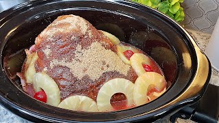 Pineapple Ham Recipe | EASY Slow Cooker Ham Recipe | Simply Mama Cooks