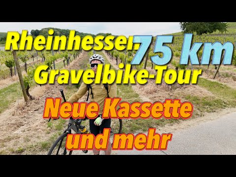 Kleine 75 km Runde mit dem Gravelbike durch Rheinhessen (neue Kassette, Drohne, Kettenwachs)