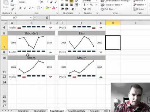 Excel Video 111 Creating a Sparkline Dashboard Part 1