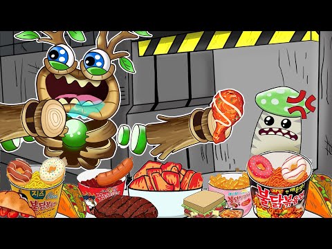 My Singing Monsters Wubbox vs Dipsters La Convenience store ANIMATION | MUKBANG | ASMR