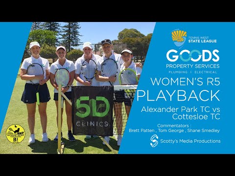 R5 2021/22 WA Women's State League  Alexander Park Tennis Club vs Cottesloe Tennis Club PLAYBACK