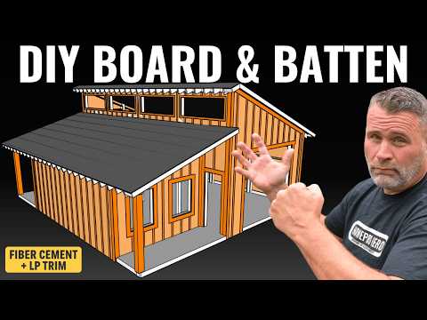 Pole Barn Build on a Budget | Board & Batten Siding - Fiber Cement & LP Trim (8)