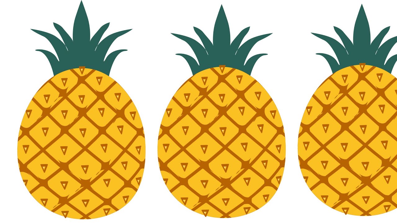 How to Create pineapple fruit vector with photoshop
