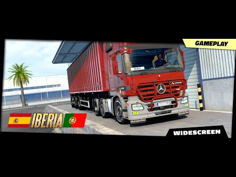 ETS2 v1.40 | DLC "Iberia" (Malaga) - Mercedes Benz Actros MP2 Euro Truck Simulator 2 gameplay 2K