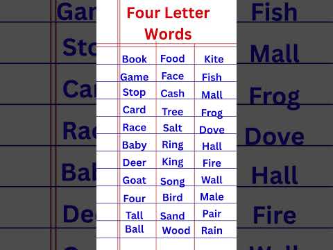 4 Letter Words in English