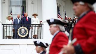 King Charlies, Queen Camilla watch ceremony featuring Trump speech, military parade and performances