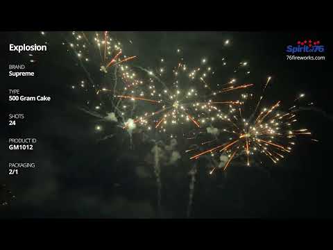GM1012 Explosion - 500 Gram Cake - Supreme Fireworks