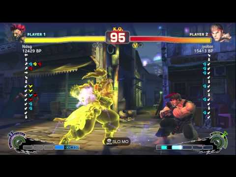 Fujino [Akuma] vs jyobin [Ryu] SSF4 Japanese Online Ranked Matches - TRUE-HD
