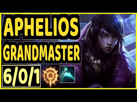ΚINZU (APHELIOS) - 6/0/1 KDA GAMEPLAY - EUW Ranked GRANDMASTER