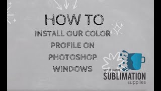 Install Photoshop Color Profile (Updated)