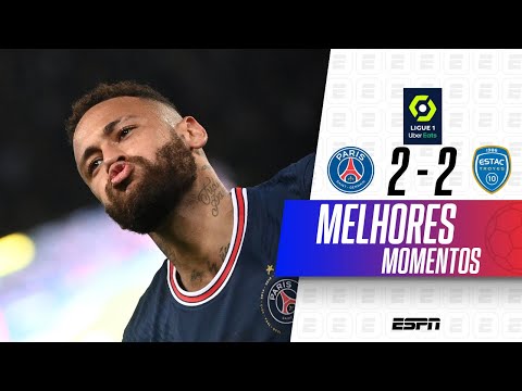 NEYMAR E MARQUINHOS MARCAM, MAS PSG LEVA EMPATE DO TROYES NO FRANCÊS | MELHORES MOMENTOS